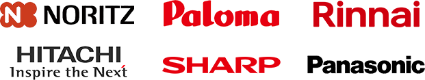 NORITZ Paloma Rinnai HITACHI SHARP Panasonic